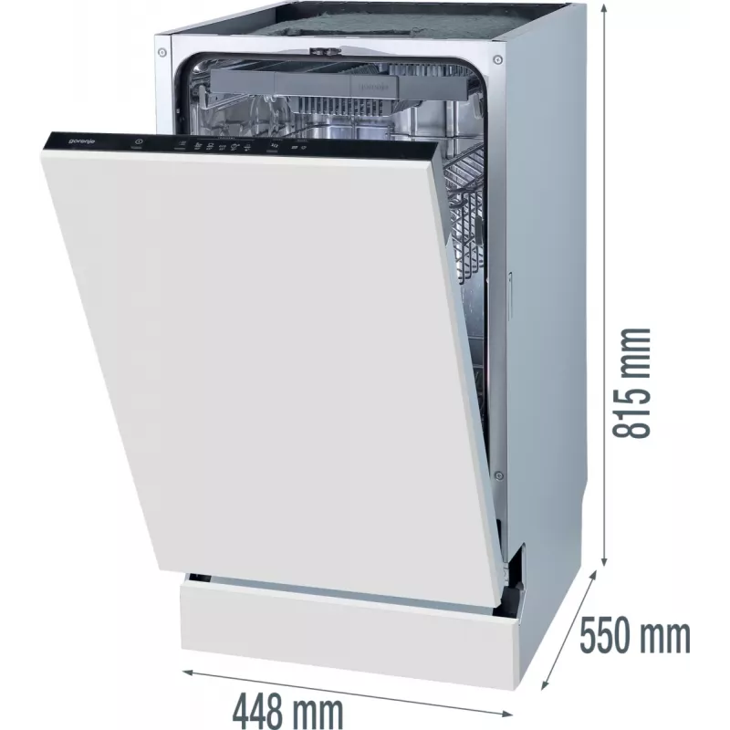 Gorenje GV 520 E 10 EB volledig integreerbaar 11 couverts