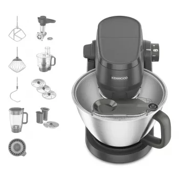 Keukenmachine Kenwood KHC30.070GY — 1000 W, 4,3 L RVS kom, draaiknop, grijs