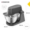 Keukenmachine Kenwood KHC30.070GY — 1000 W, 4,3 L RVS kom, draaiknop, grijs