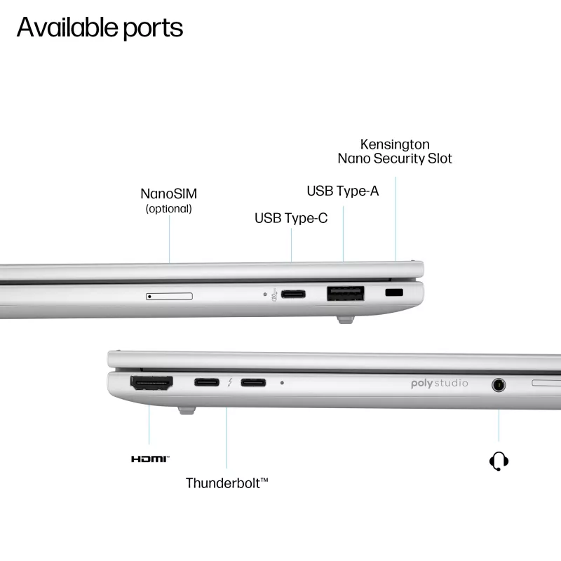 Notebook HP EliteBook 8 G1i 14 inch Intel Core Ultra 7 32GB RAM 1TB SSD Intel Graphics Win 11 Pro