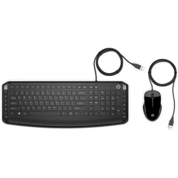 HP Pavilion toetsenbord en muis 200, bedraad, USB, mechanisch, QWERTY, zwart, muis inbegrepen