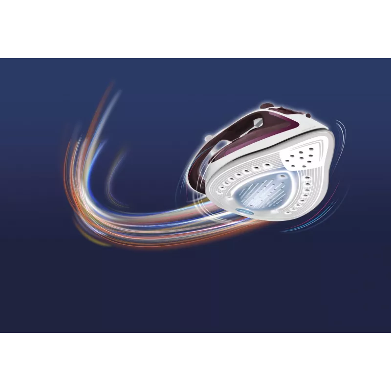 Tefal EasyGliss Plus FV5714 strijkijzer droog- en stoomstrijkijzer Durilium-strijkzool 2400 W bordeaux, wit