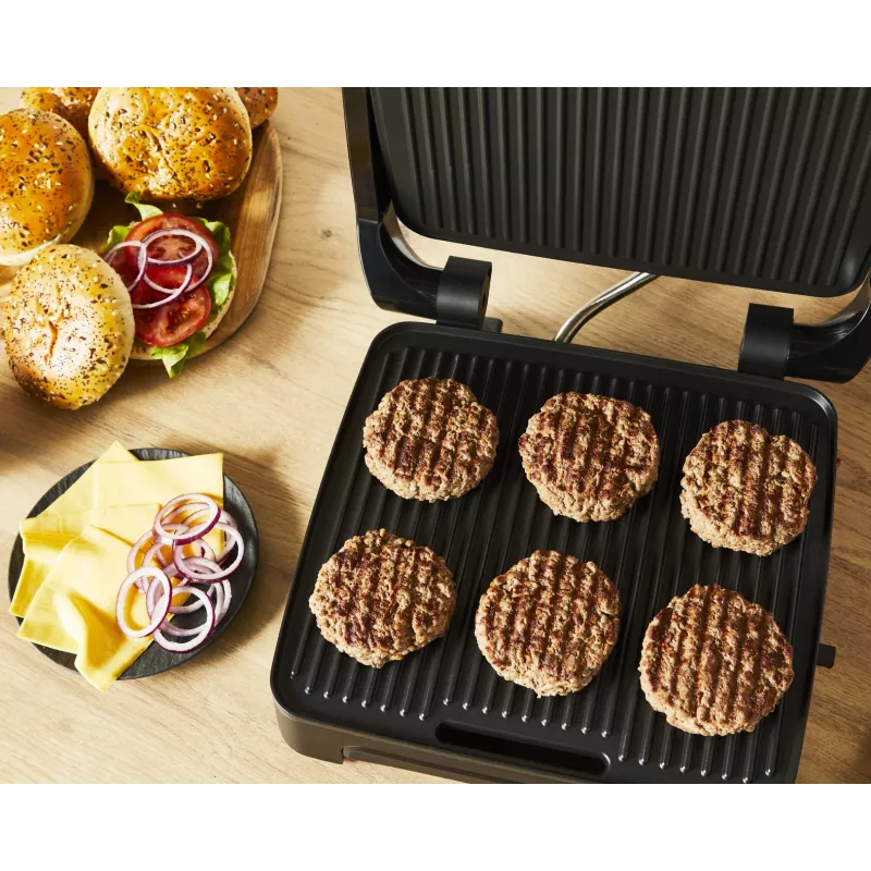 Contactgrill Tefal Inicio Adjust GC272D10 met antiaanbakplaten en instelbare temperatuur