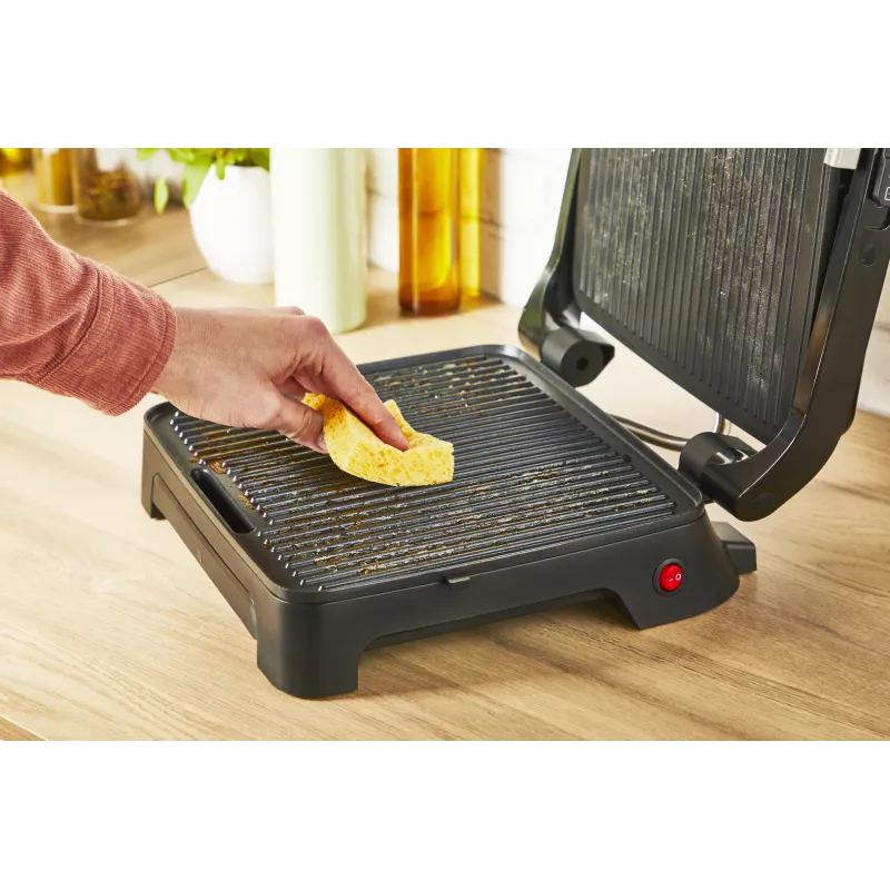 Contactgrill Tefal Inicio Adjust GC272D10 met antiaanbakplaten en instelbare temperatuur