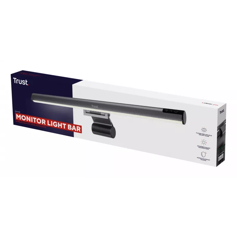 Tafellamp Trust Shyne niet-vervangbare gloeilamp zwart USB-gevoed 70 mm hoogte