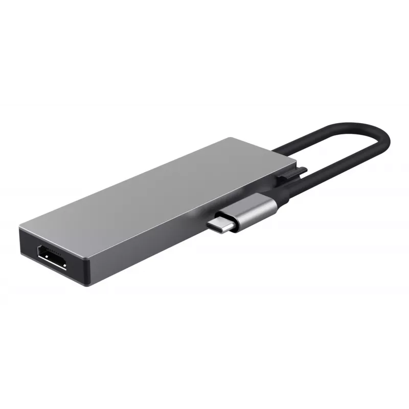 USB Type-C-hub TRUST 26062 — HDMI + USB 3.2 Gen 1 Type-A & Type-C, grijs, 5 aansluitingen