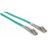 Intellinet glasvezel-patchkabel, OM3, LC/LC, 2 m, aqua, duplex, multimode, 50/125 µm, LSZH, vezel, levenslange garantie