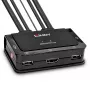 Lindy 2-poorts HDMI 4K30, USB 2.0 en audio kabel KVM-switch, 1920 x 1080 pixels, zwart