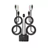 Lindy 2-poorts HDMI 4K30, USB 2.0 en audio kabel KVM-switch, 1920 x 1080 pixels, zwart