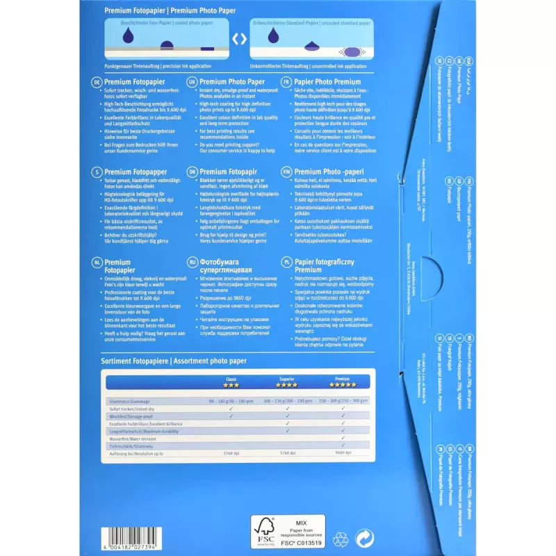 Fotopapier Avery Inkjet 2x20 vel A4 hoogglanzend wit
