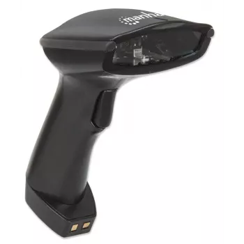 Manhattan draadloze lineaire handheld CCD barcodescanner, Bluetooth, 500 mm scantdiepte, tot 80 m effectief bereik (zichtlijn), max. omgevingslicht 100.000 lux (zonlicht), EU/VS/UK/AU verwisselbare stekker, zwart, drie jaar garantie