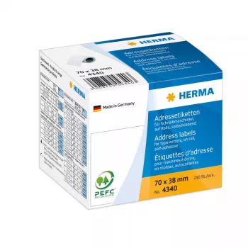 Adresetiketten voor typemachines HERMA 4340