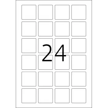 QR-code-etiketten HERMA 9642 A4 40x40 mm vierkant wit papier