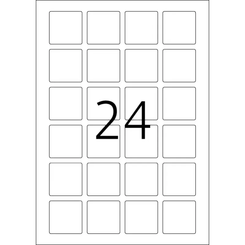 QR-code-etiketten HERMA 9642 A4 40x40 mm vierkant wit papier