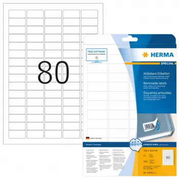Zelfklevende printeretiketten HERMA verwijderbare etiketten A4 35,6 x 16,9 mm