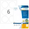 Verwijderbare etiketten HERMA A4 Ø 85 mm rond wit 150 st.