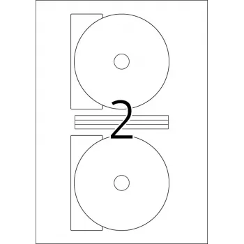 Zelfklevend printeretiket HERMA cd-etiketten Maxi A4 Ø 116 mm