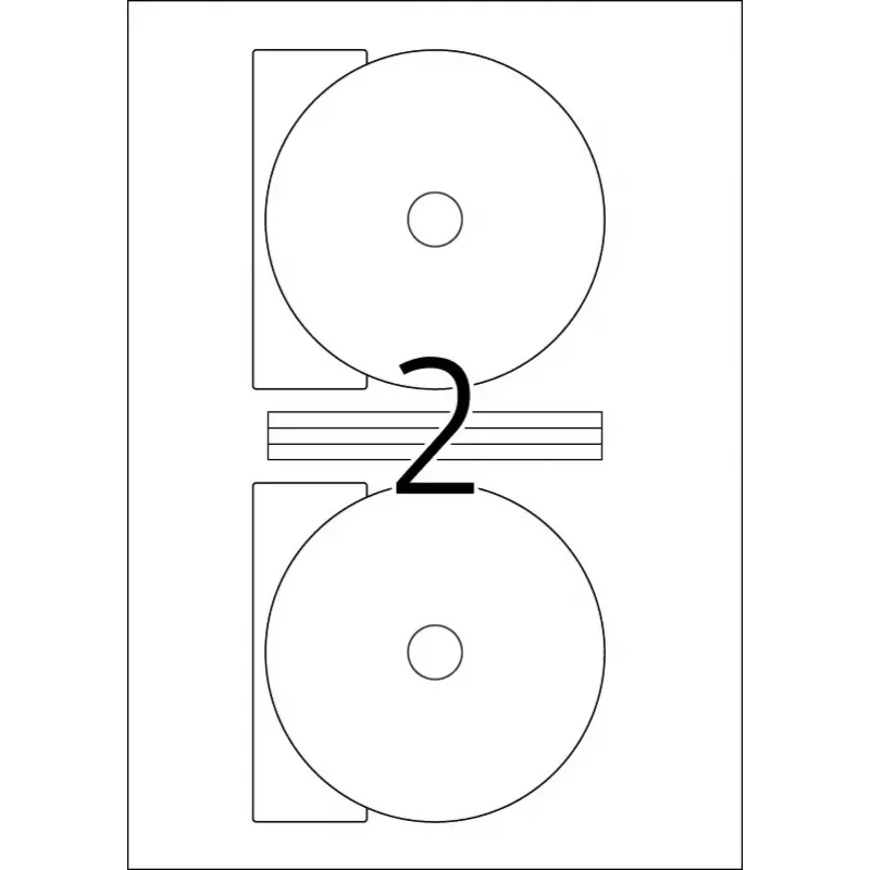 Zelfklevend printeretiket HERMA cd-etiketten Maxi A4 Ø 116 mm