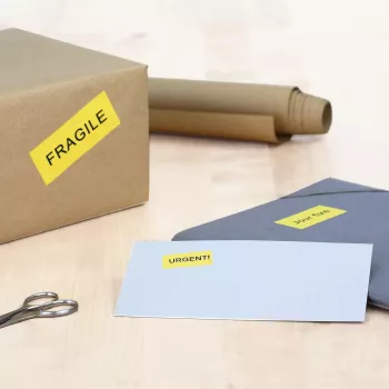 Zelfklevende printeretiketten HERMA Coloured Labels A4 25,4x10 mm geel