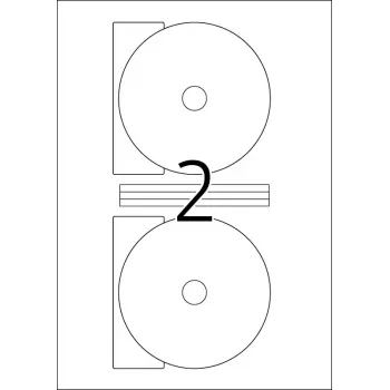 Zelfklevende printeretiketten HERMA cd-etiketten Maxi A4 Ø 116 mm