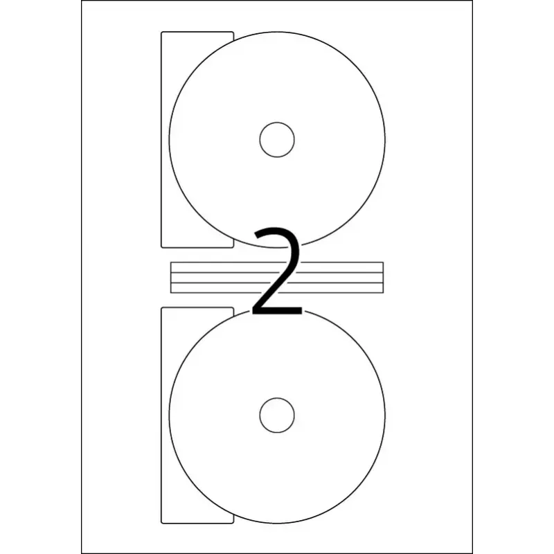 Zelfklevende printeretiketten HERMA cd-etiketten Maxi A4 Ø 116 mm