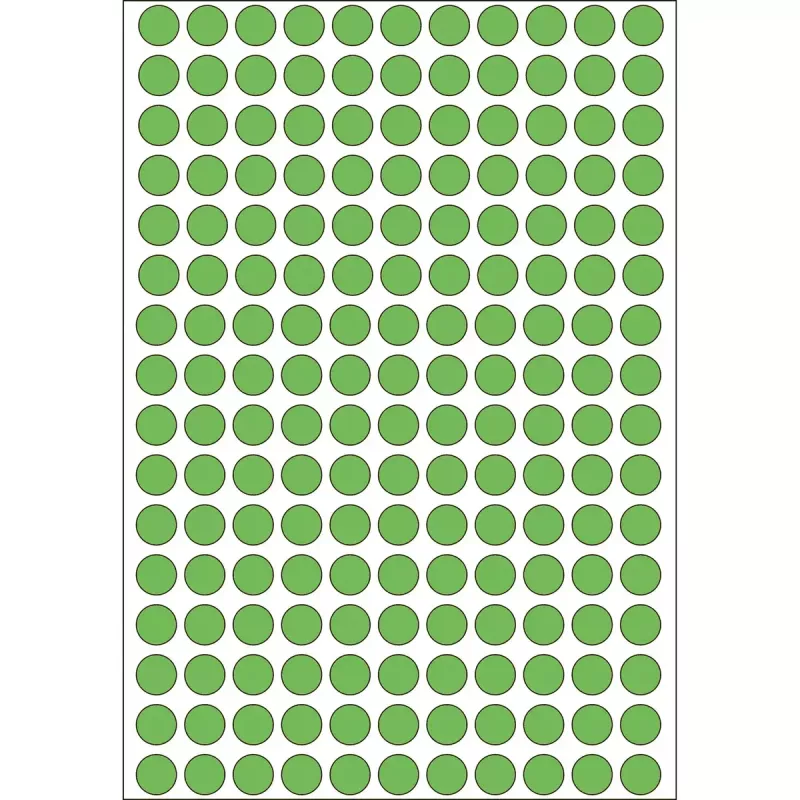 Meerdoel-etiketten HERMA 5632 rond groen papier 8 mm