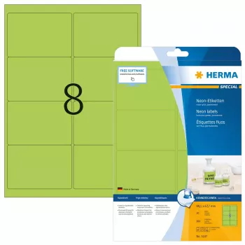HERMA neon-etiketten A4 99,1 x 67,7 mm 160 stuks