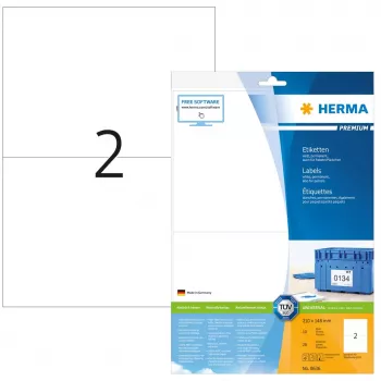 Zelfklevende printeretiketten HERMA Labels Premium A4 210x148 mm