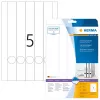 Dossieretiketten HERMA A4 34x297 mm wit papier mat dekkend 125 stuks