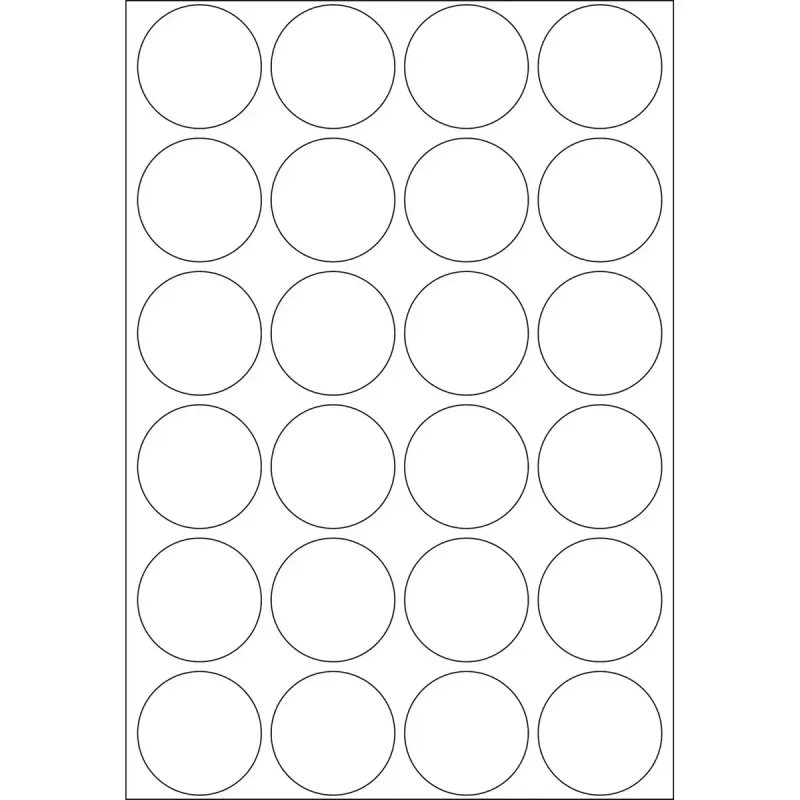 Multifunctionele etiketten HERMA 768 st. rond wit papier 25 mm