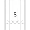 Dossieretiketten HERMA A4 38x297 mm wit papier mat dekkend 125 stuks