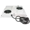Intellinet 2-fan ventilatie-unit voor 19 inch racks, dakmontage, met thermostaat, grijs