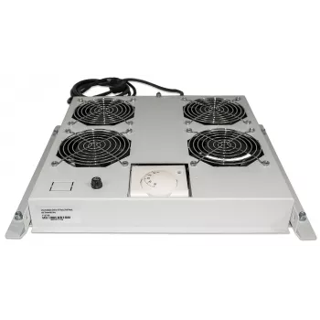 Intellinet 4-ventilator ventilatorunit voor 19 inch racks, dakmontage, met thermostaat, grijs