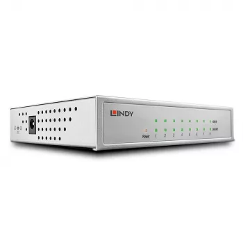 Lindy netwerkswitch - Gigabit, desktop, 8 poorten, 10/100/1000