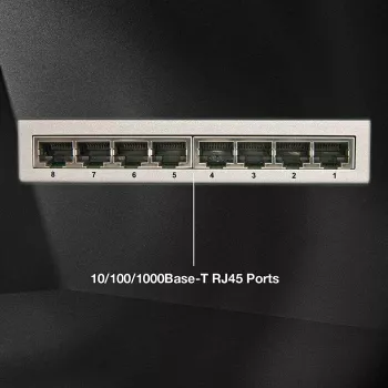 Lindy netwerkswitch - Gigabit, desktop, 8 poorten, 10/100/1000