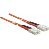 Intellinet glasvezel-patchkabel, OM2, SC/SC, 2 m, oranje, duplex, multimode, 50/125 µm, LSZH, glasvezel, levenslange garantie