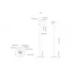 Multibrackets M Pro Series Single Pole Floorbase 10 kg capaciteit 17,8-76,2 cm