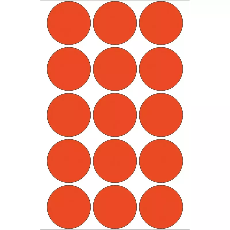 Meerdoelige etiketten HERMA 480 stuks rond rood 32 mm
