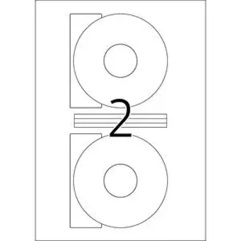 CD-etiketten HERMA A4 Ø 116 mm wit papier mat lichtdicht 200 stuks