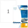 Zelfklevend printeretiket HERMA Labels A4 210x297 mm wit papier glanzend 25 stuks