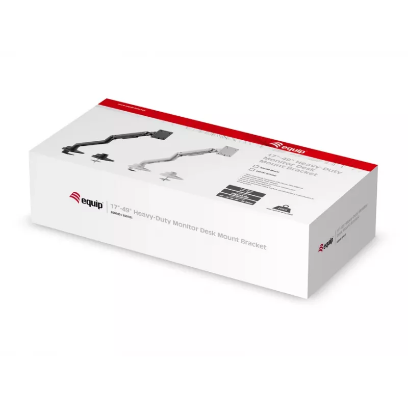 Equip 17 inch-49 inch heavy-duty monitor-tafelbeugel, zwart