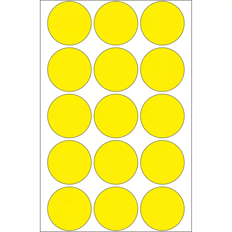 Veelzijdige etiketten HERMA 2271 rond geel Ø 32 mm 480 stuks