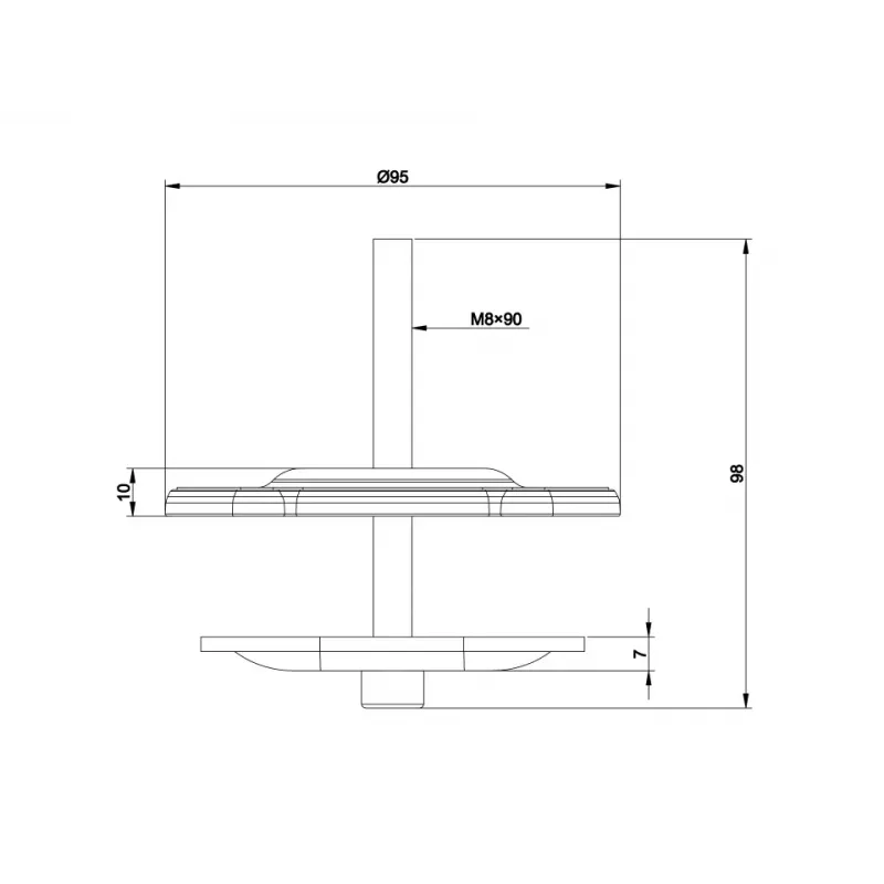 Multibrackets M VESA deskmount Officeline grommet base zwart