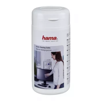 Hama beeldschermreinigingsdoekjes, 100 stuks, in dispenseremmer
