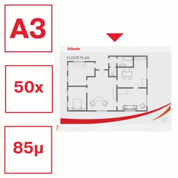 Esselte Quality insteekhoes A3 liggend, 30% gerecycled kunststof uit pre-consumermateriaal