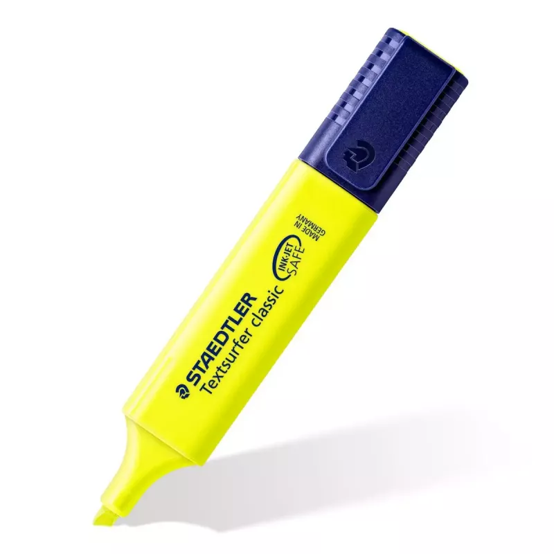 Markeerstift Staedtler Textsurfer classic 364 beitelpunt blauw groen roze geel
