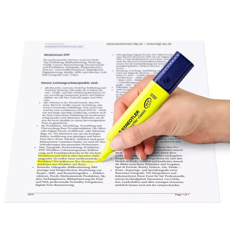Markeerstift Staedtler Textsurfer classic 364 beitelpunt blauw groen roze geel