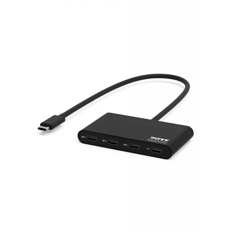 USB-hub Port Designs 900147 USB Type-C 5000 Mbit/s zwart