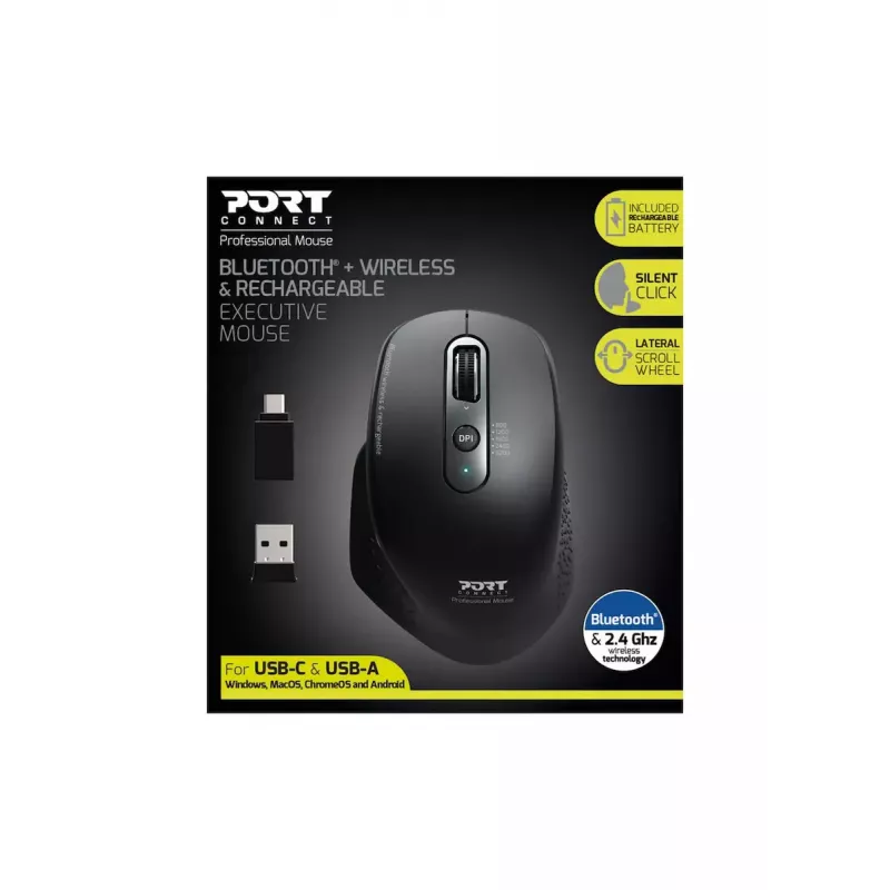 Muis Port Designs 900716 RF draadloos + Bluetooth