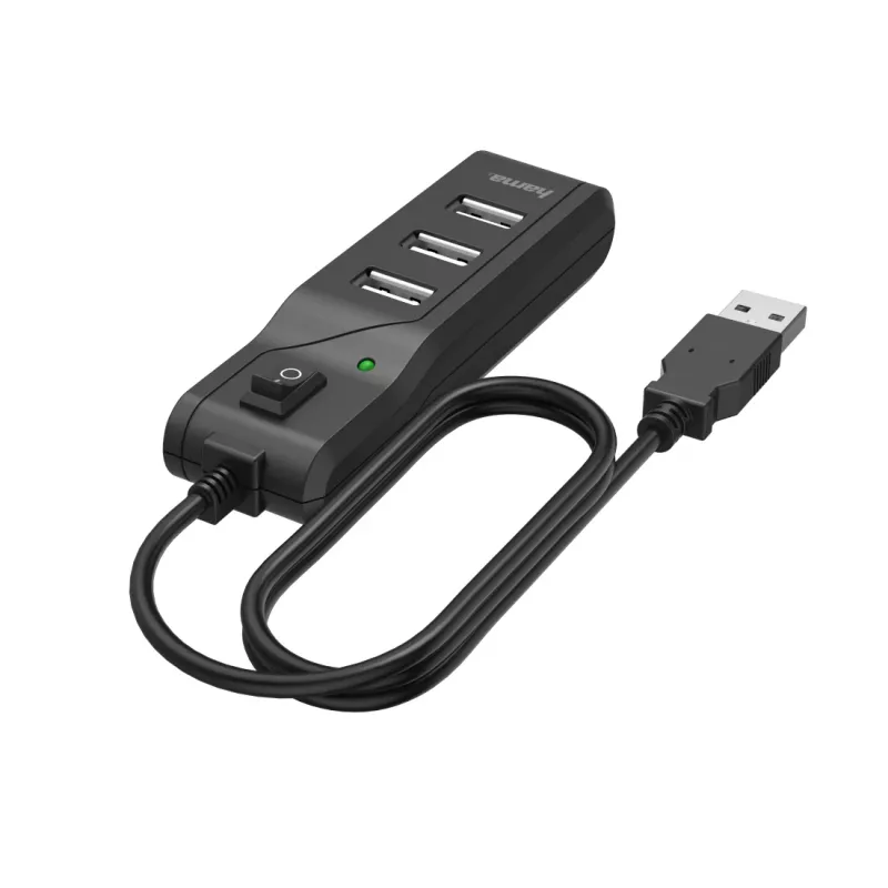 Hama 00200118 interface-hub USB 2.0 480 Mbit/s zwart